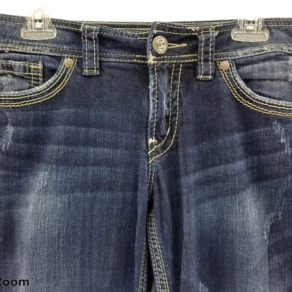 Silver Women's  jeans size 29 x 32 Suki Surplus Bo - Picture 3 of 7